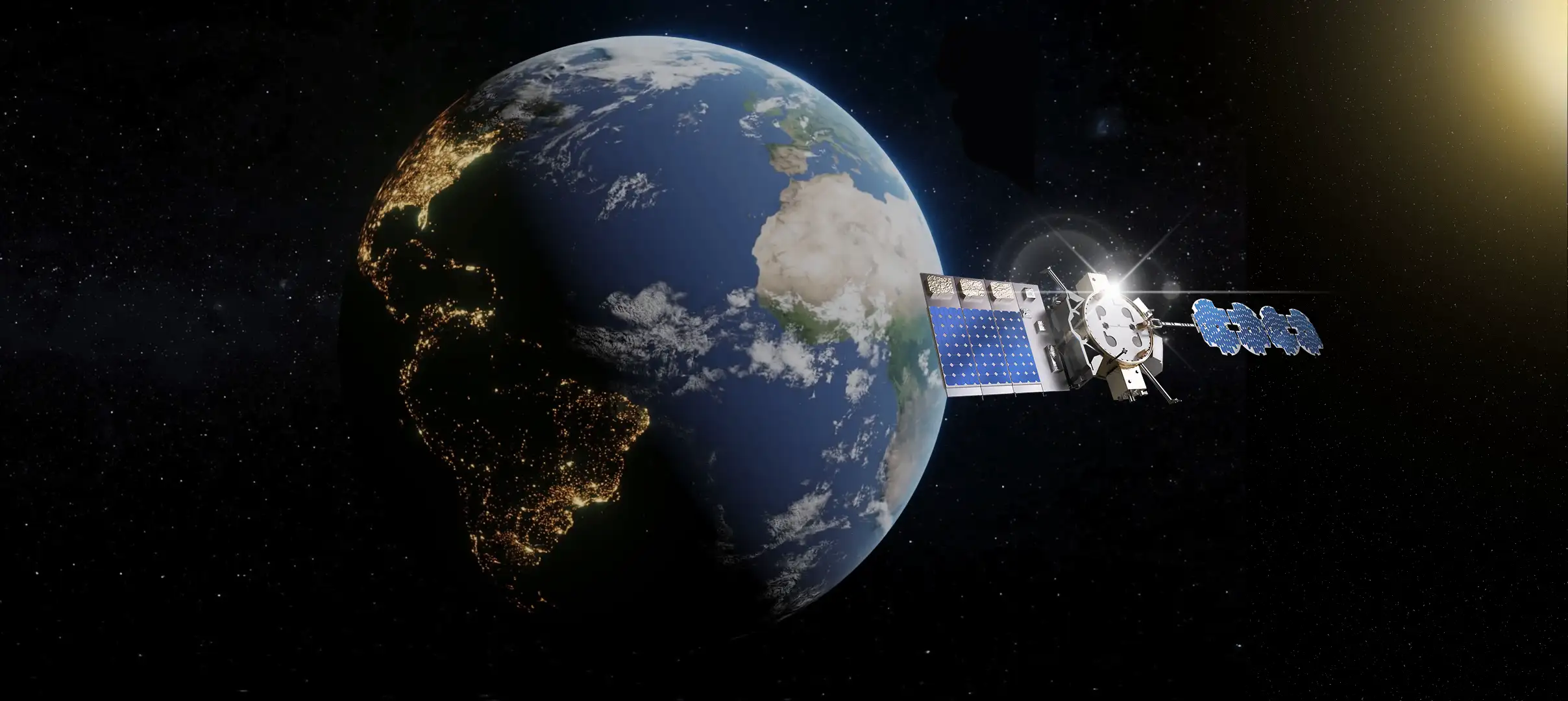 A satellite above the earth